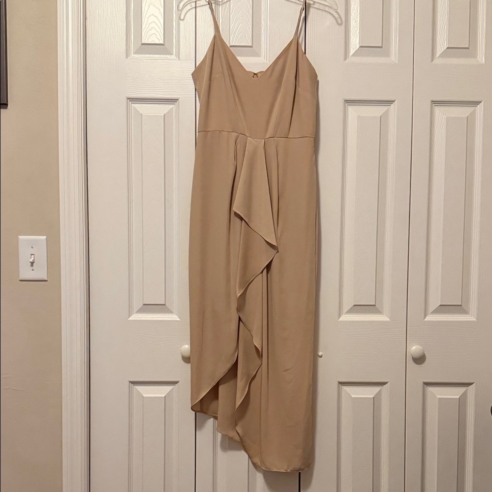 Gianni Bini High Low Tan Dress